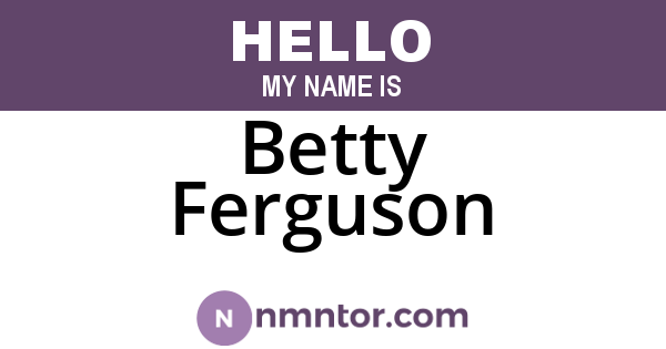 Betty Ferguson