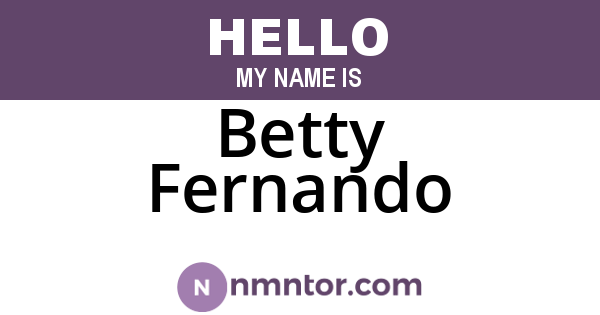 Betty Fernando