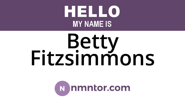 Betty Fitzsimmons