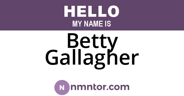 Betty Gallagher