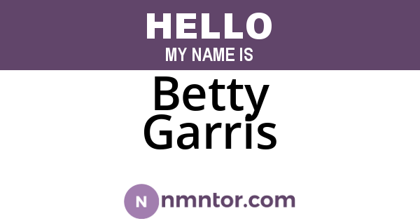 Betty Garris