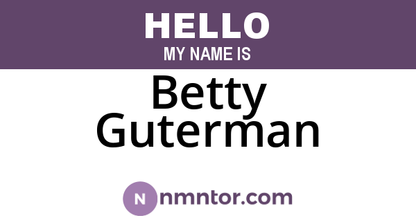 Betty Guterman