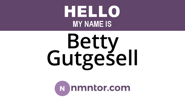 Betty Gutgesell