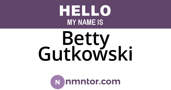 Betty Gutkowski