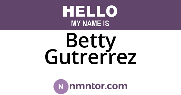 Betty Gutrerrez