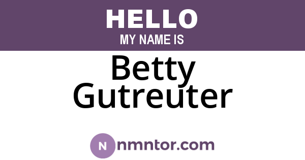 Betty Gutreuter