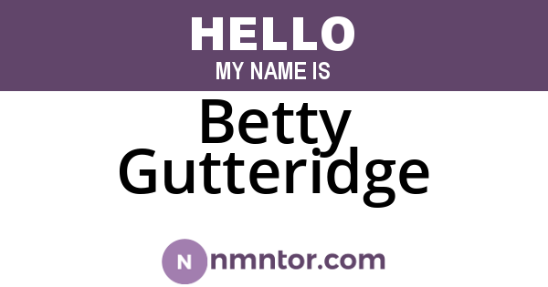 Betty Gutteridge