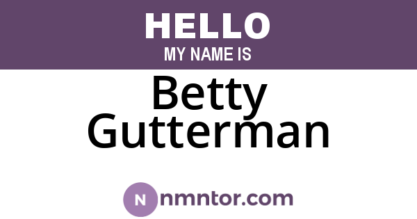 Betty Gutterman