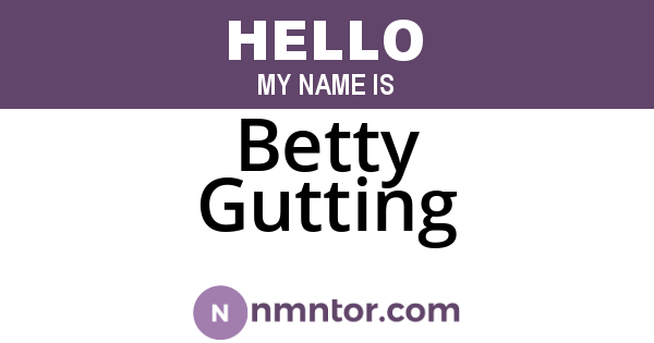 Betty Gutting