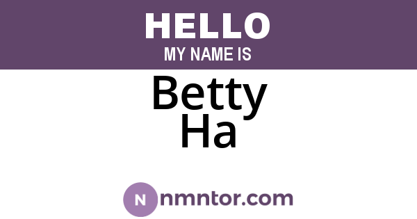 Betty Ha