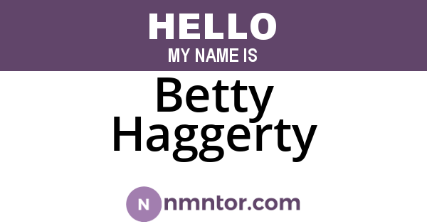 Betty Haggerty