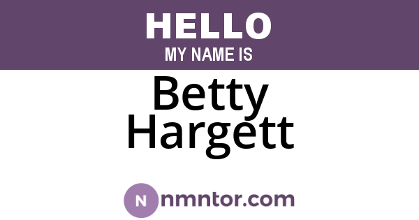 Betty Hargett