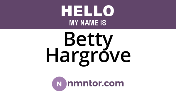 Betty Hargrove