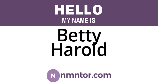 Betty Harold