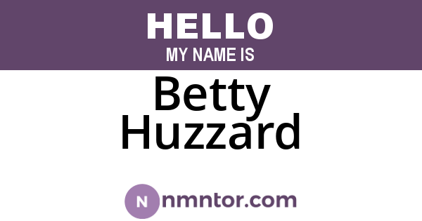 Betty Huzzard