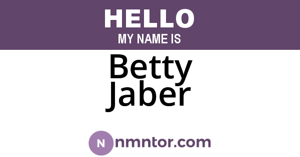 Betty Jaber