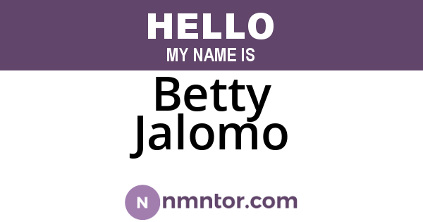 Betty Jalomo