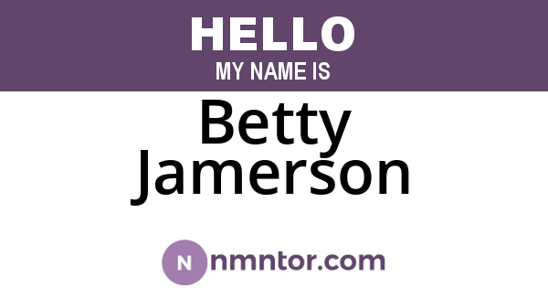 Betty Jamerson