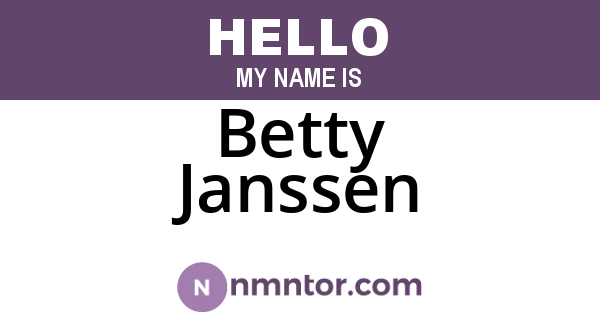 Betty Janssen