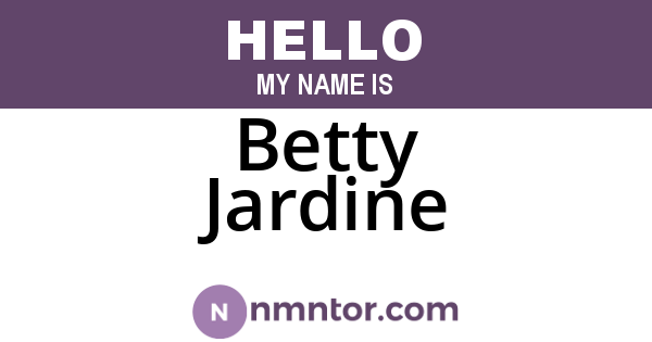 Betty Jardine