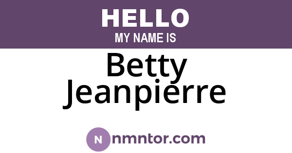 Betty Jeanpierre
