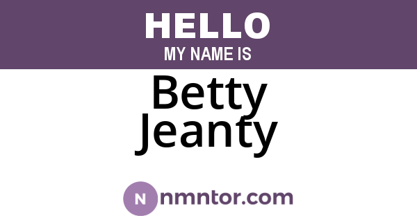 Betty Jeanty