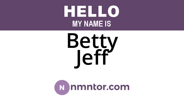 Betty Jeff