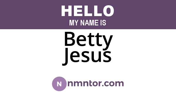 Betty Jesus