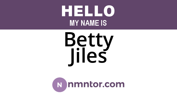 Betty Jiles