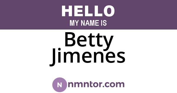 Betty Jimenes