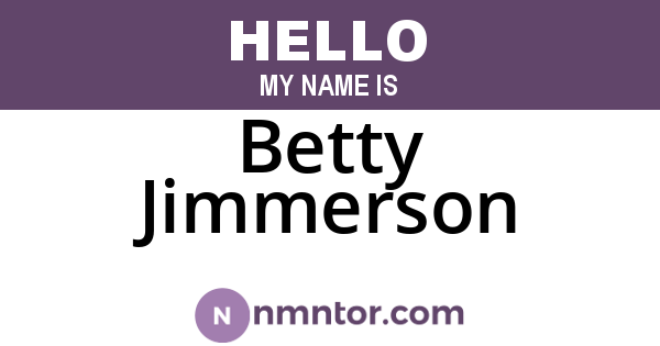 Betty Jimmerson