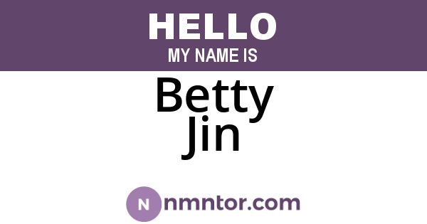 Betty Jin