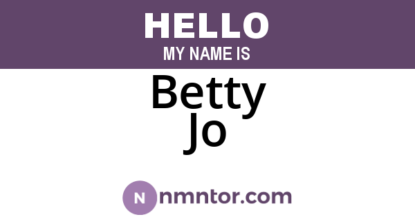 Betty Jo