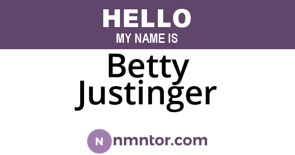Betty Justinger