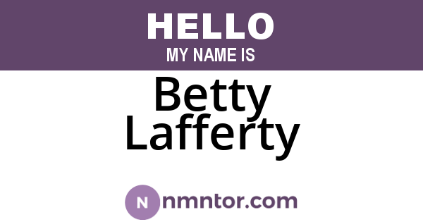 Betty Lafferty
