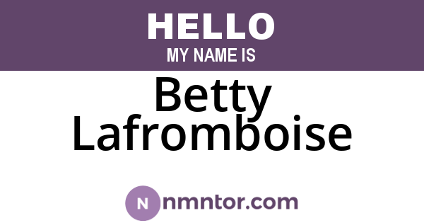 Betty Lafromboise