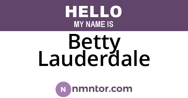 Betty Lauderdale