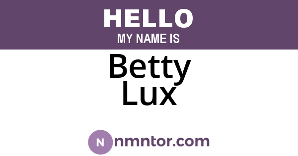 Betty Lux