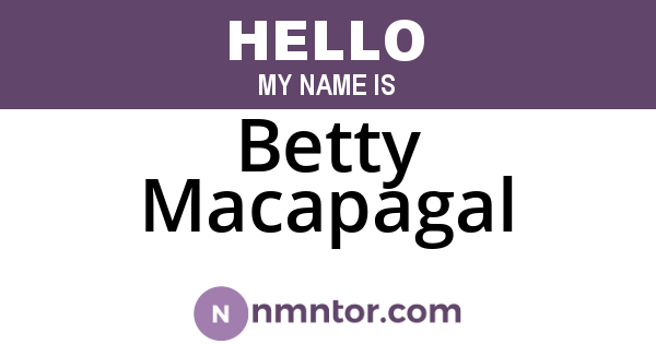 Betty Macapagal