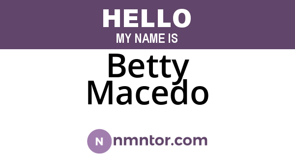 Betty Macedo