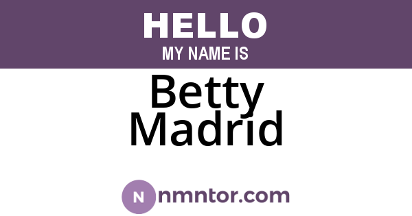 Betty Madrid