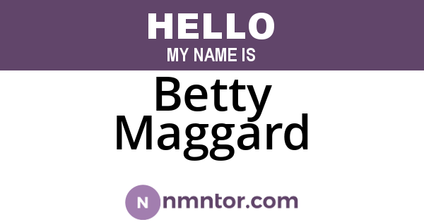 Betty Maggard