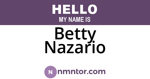 Betty Nazario