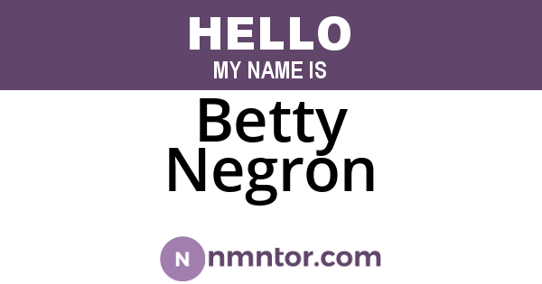 Betty Negron