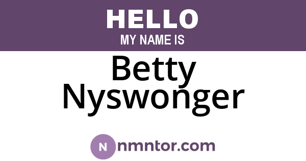 Betty Nyswonger