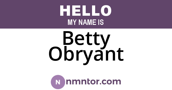Betty Obryant