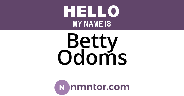 Betty Odoms