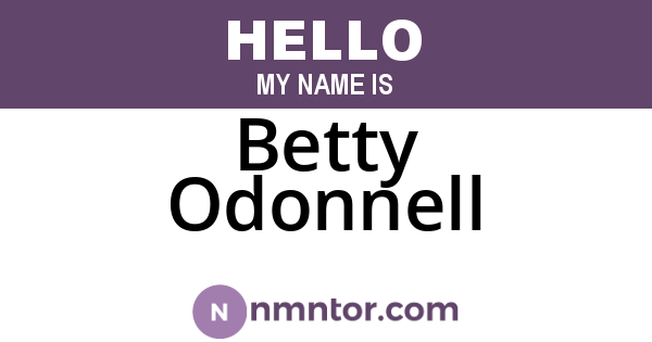 Betty Odonnell