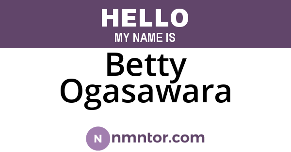 Betty Ogasawara