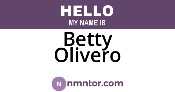 Betty Olivero